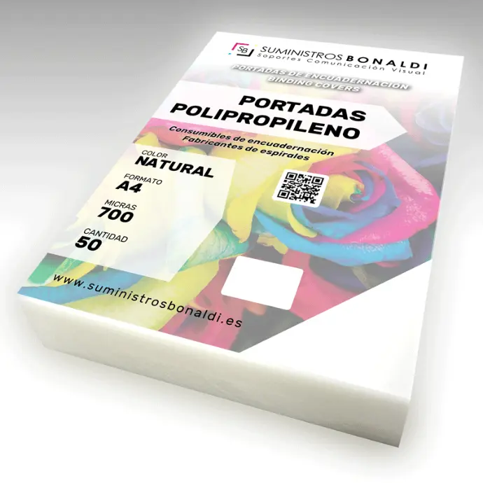 [25020] Portada Polipropileno 700µ (50 Uds) (Translúcida Natural, Translúcida, A4)