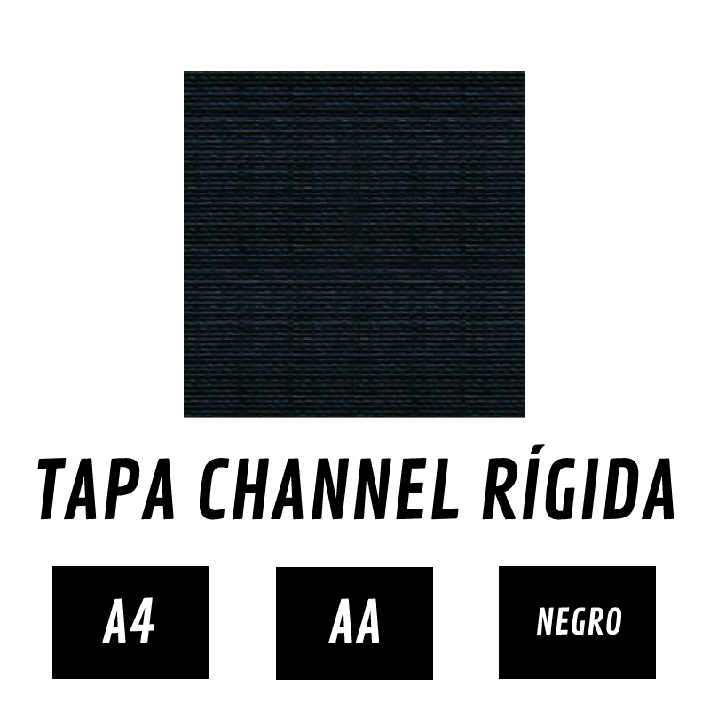 [33TRAAN] Tapa Channel Rígida (Negro, AA (40Hojas))