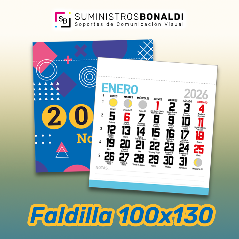 Faldillas Calendario Notas 2026