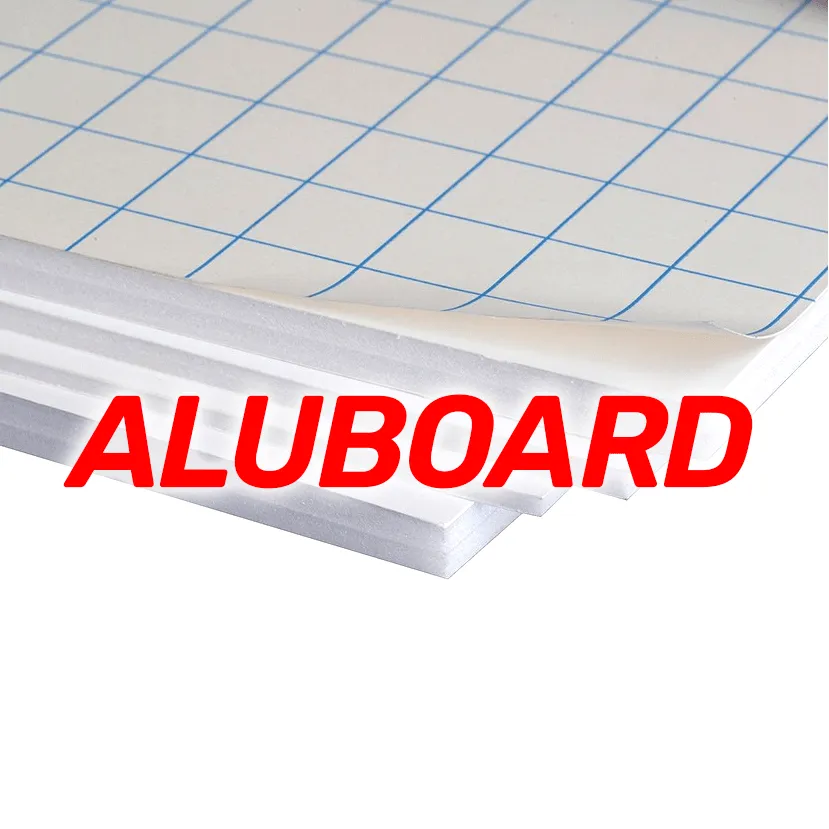 [10CPA550CA] Cartón Pluma Blanco Aluboard (50 x 70, 5 mm, CON Adhesivo, 25 Hojas)