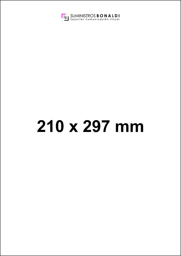 [45210297] Etiqueta Adhesiva Precortada - 1 Etiqueta/Hoja (210 x 297 mm, 100 Hojas)