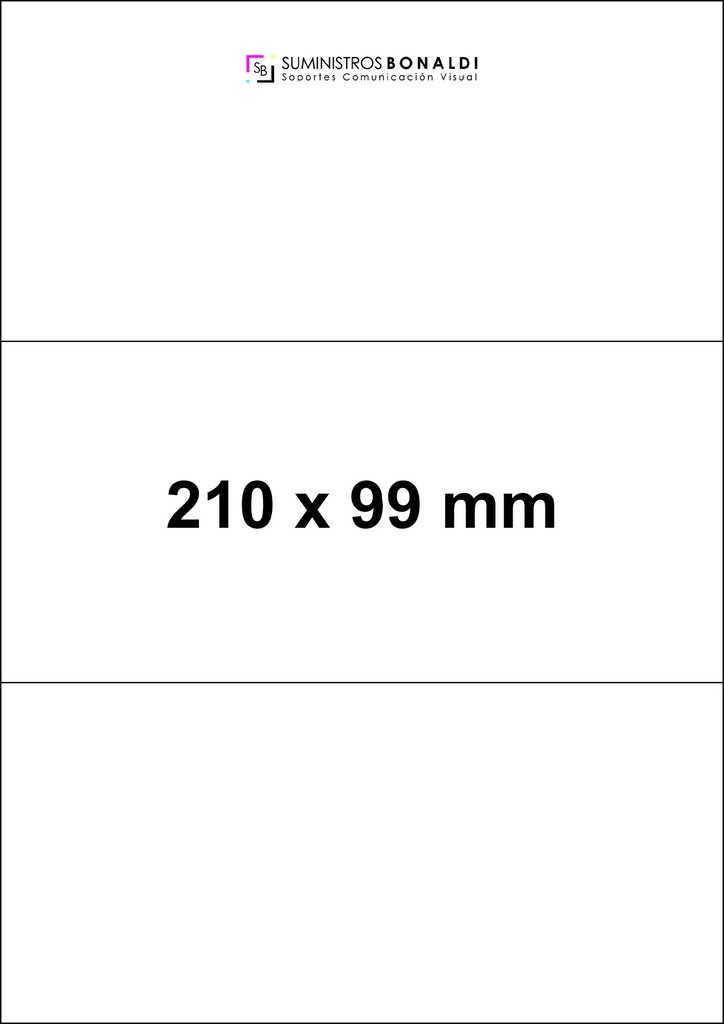 Etiqueta Adhesiva Precortada - 3 Etiquetas/Hoja