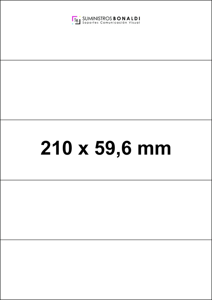 Etiqueta Adhesiva Precortada - 5 Etiquetas/Hoja