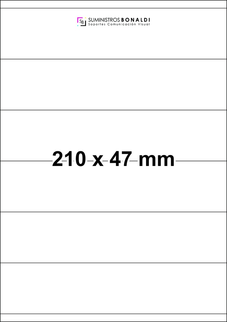 Etiqueta Adhesiva Precortada - 6 Etiquetas/Hoja