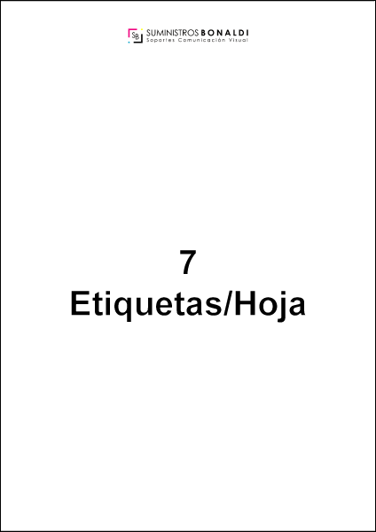 [45210425] Etiqueta Adhesiva Precortada - 7 Etiqueta/hoja (210 x 42,5 mm, 100 Hojas)