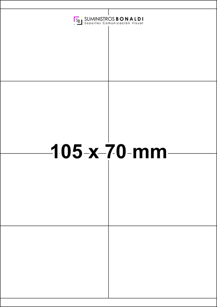 Etiqueta Adhesiva Precortada - 8 Etiquetas/Hoja