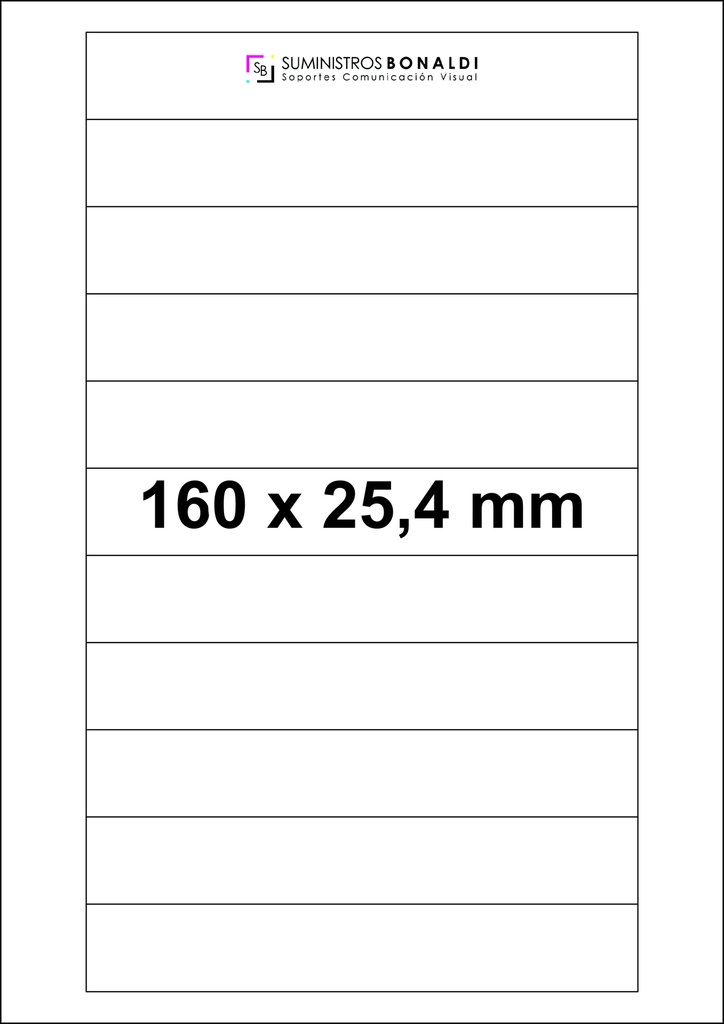 Etiqueta Adhesiva Precortada - 11 Etiquetas/Hoja