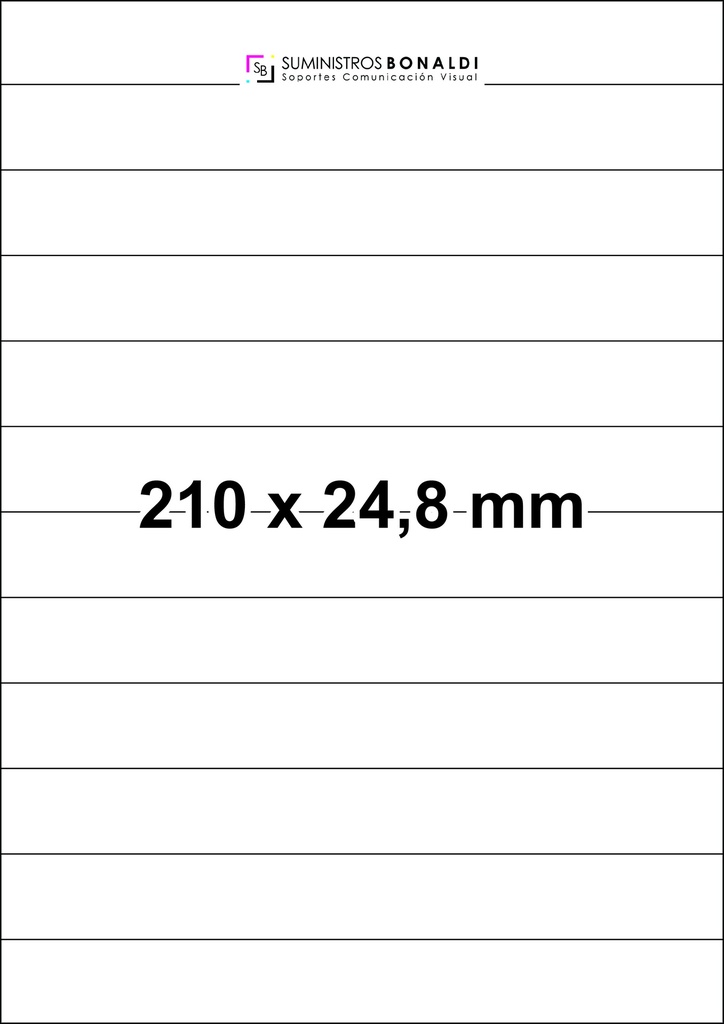 Etiqueta Adhesiva Precortada - 12 Etiquetas/Hoja