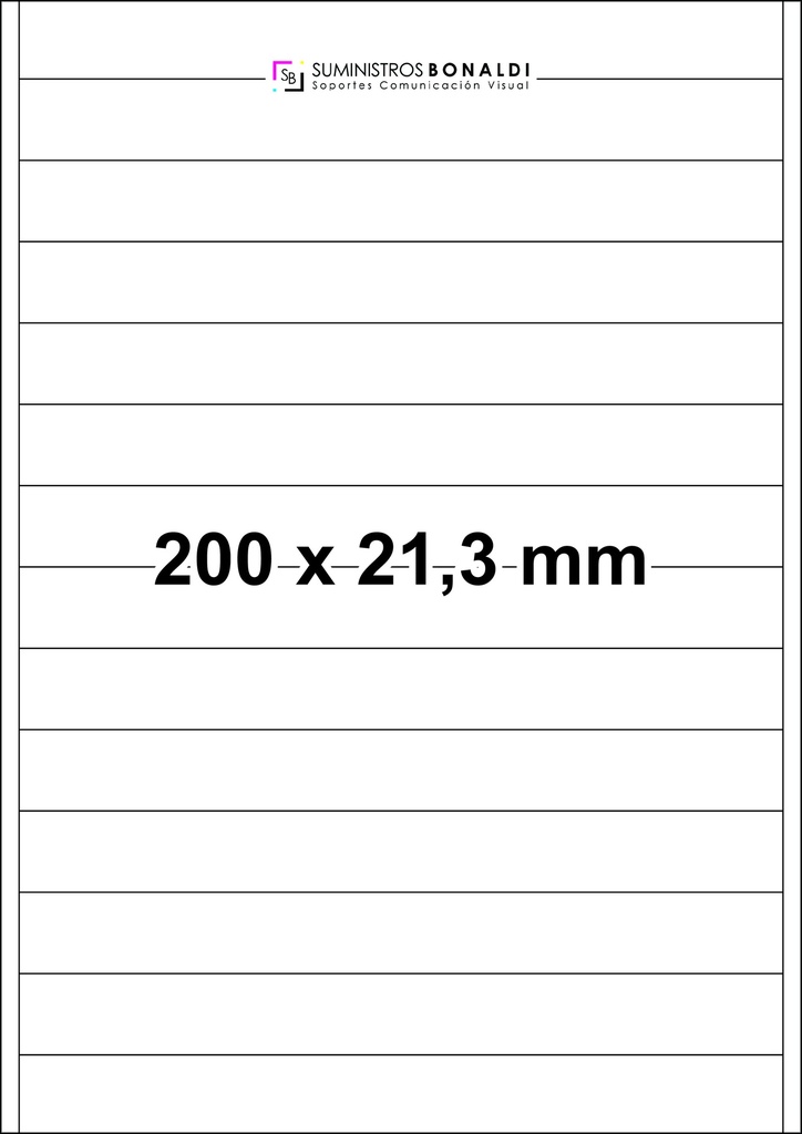 Etiqueta Adhesiva Precortada - 14 Etiquetas/Hoja