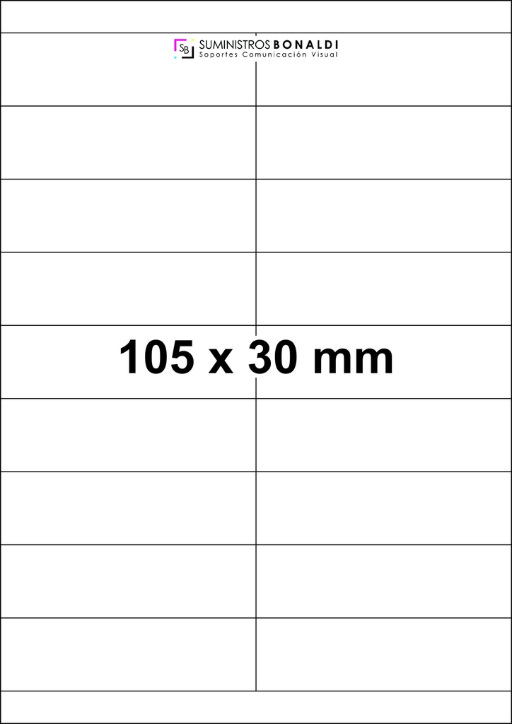 Etiqueta Adhesiva Precortada - 18 Etiquetas/Hoja