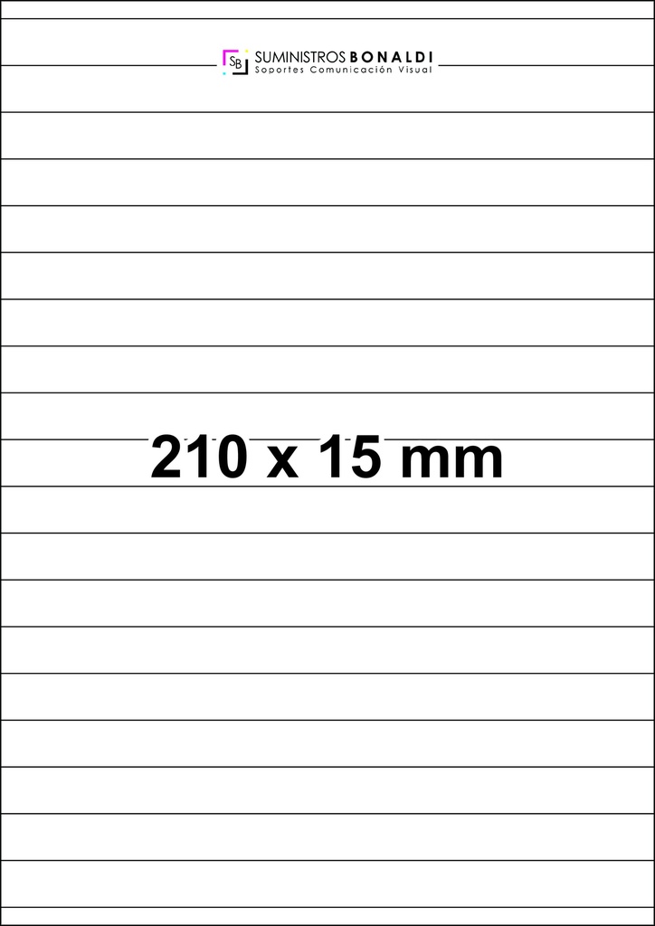 Etiqueta Adhesiva Precortada - 19 Etiquetas/Hoja