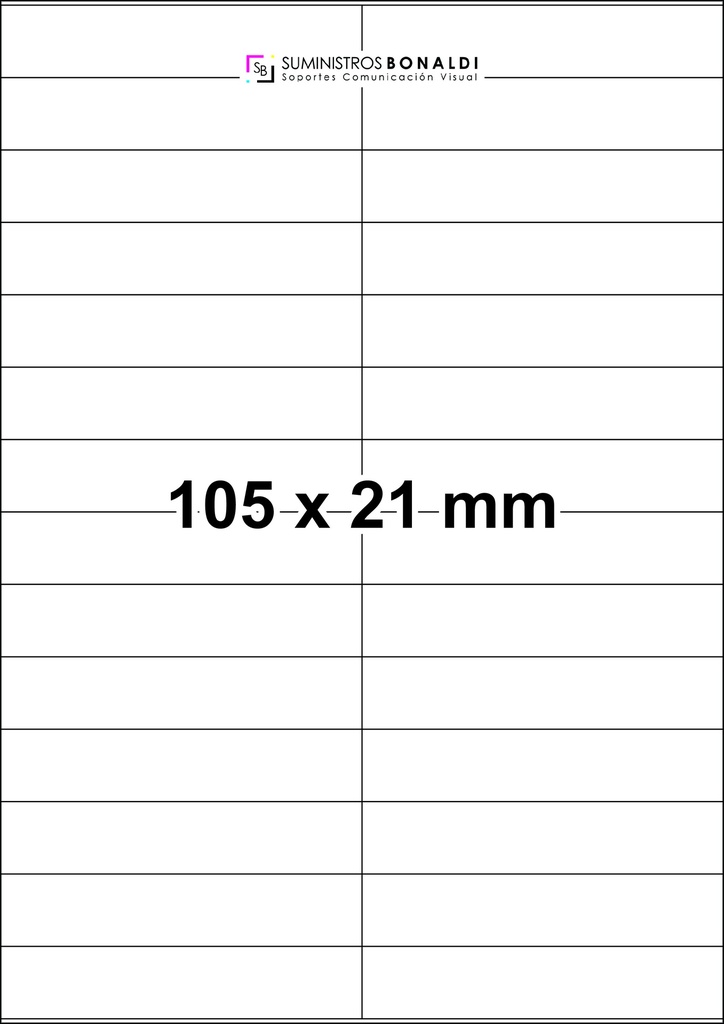 Etiqueta Adhesiva Precortada - 28 Etiquetas/Hoja