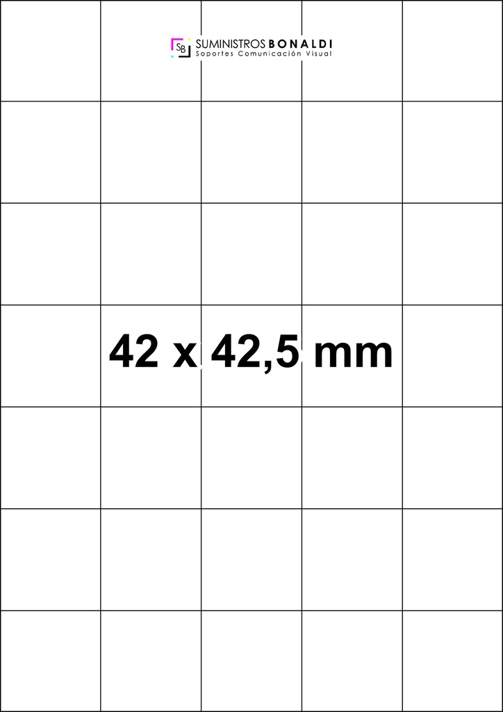 Etiqueta Adhesiva Precortada - 35 Etiquetas/Hoja