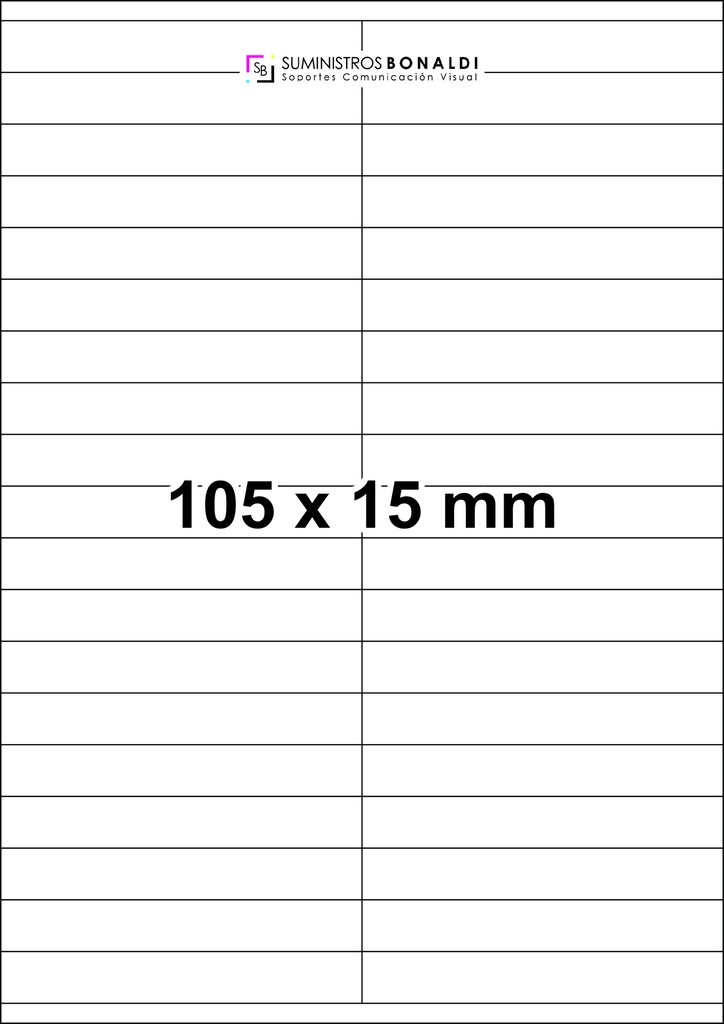 Etiqueta Adhesiva Precortada - 38 Etiquetas/Hoja