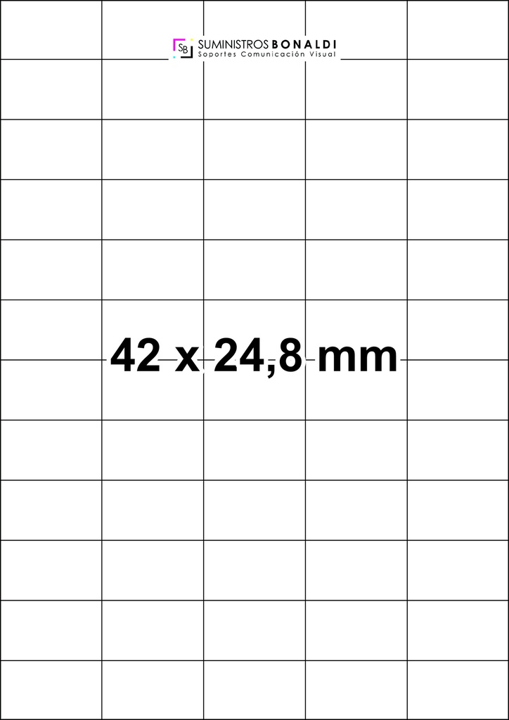 Etiqueta Adhesiva Precortada - 60 Etiquetas/Hoja