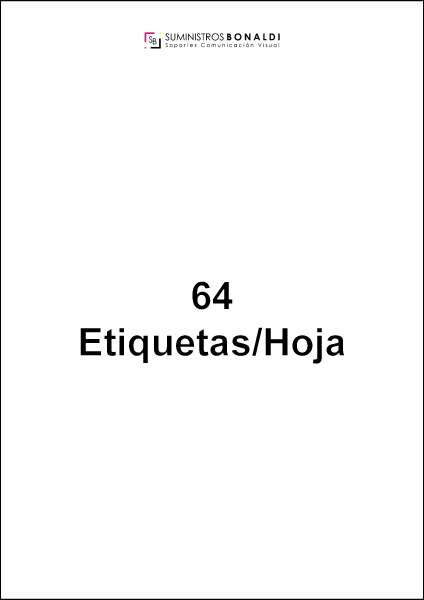 Etiqueta Adhesiva Precortada - 64 Etiquetas/hoja