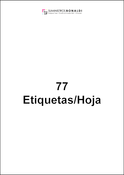 Etiqueta Adhesiva Precortada - 77 Etiquetas/hoja
