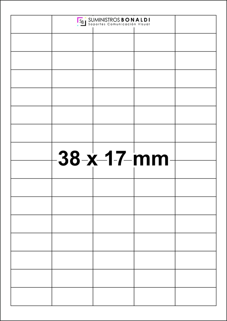 Etiqueta Adhesiva Precortada - 80 Etiquetas/Hoja