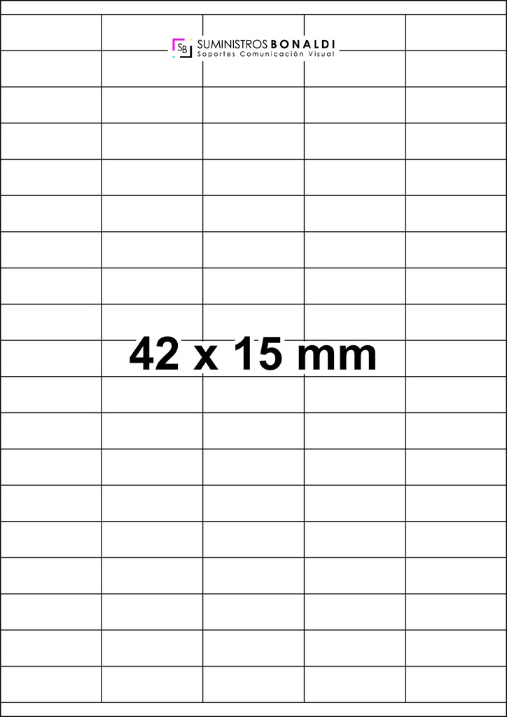 Etiqueta Adhesiva Precortada - 95 Etiquetas/Hoja