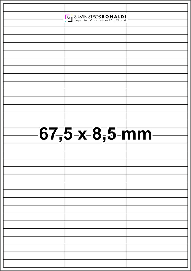 Etiqueta Adhesiva Precortada - 102 Etiquetas/Hoja