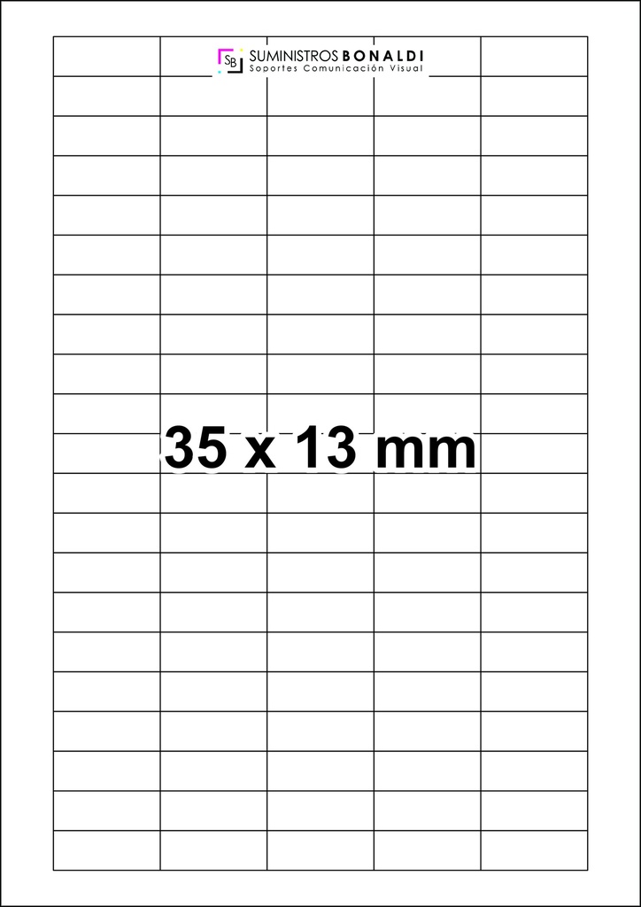 Etiqueta Adhesiva Precortada - 105 Etiquetas/Hoja