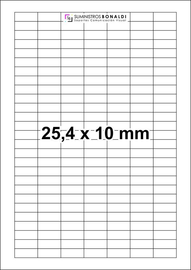 Etiqueta Adhesiva Precortada - 189 Etiquetas/Hoja