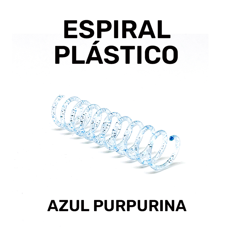 Espiral Plástico Colores Purpurina