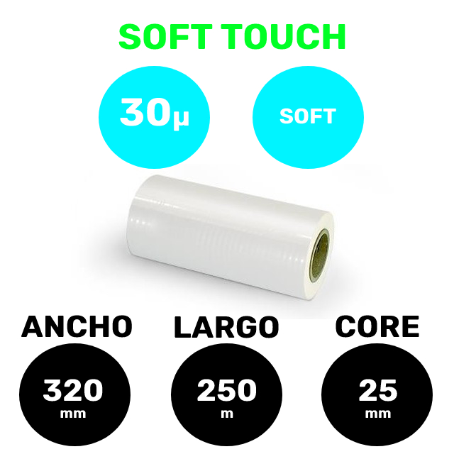 [29ST30320250C25] Bobina Laminación Soft Touch (320 mm, 25 mm)