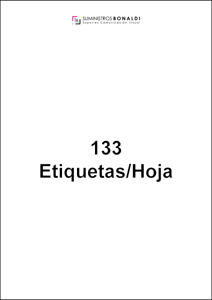 Etiqueta Adhesiva Precortada - 133 Etiquetas/Hoja