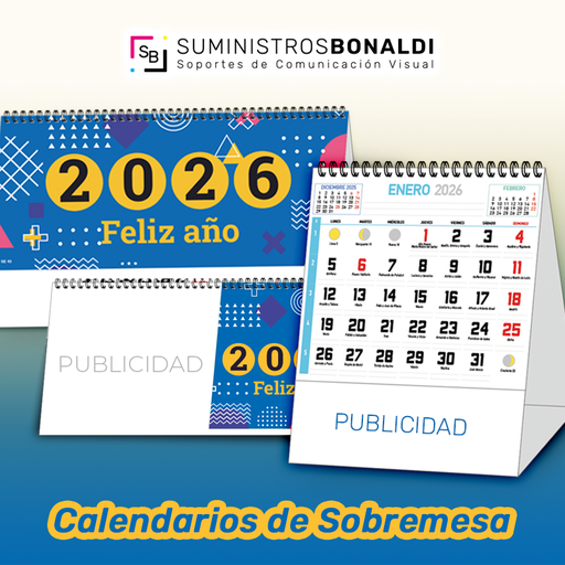 Calendario Sobremesa Neutro Wire-O 2026