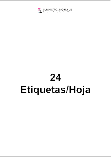 Etiqueta Adhesiva Precortada - 24 Etiquetas/Hoja