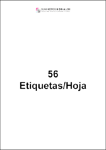 Etiqueta Adhesiva Precortada - 56 Etiquetas/Hoja