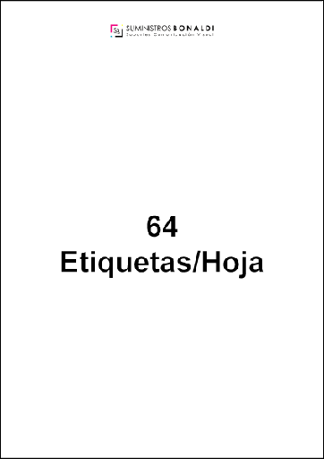 Etiqueta Adhesiva Precortada - 64 Etiquetas/hoja