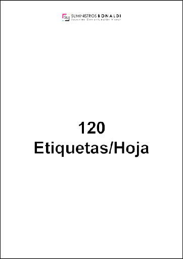 Etiqueta Adhesiva Precortada - 120 Etiquetas/Hoja