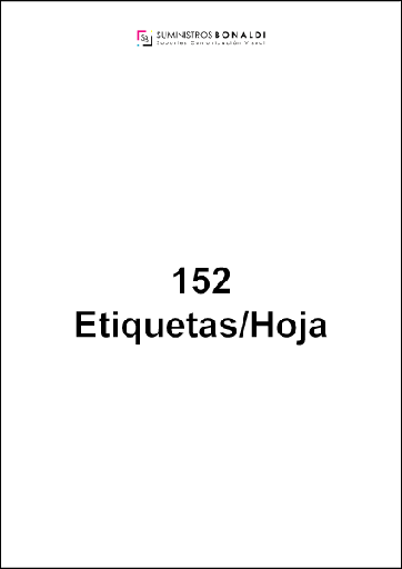 Etiqueta Adhesiva Precortada - 152 Etiquetas/Hoja