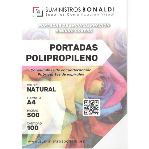 Portada Polipropileno 500µ (100 Uds)